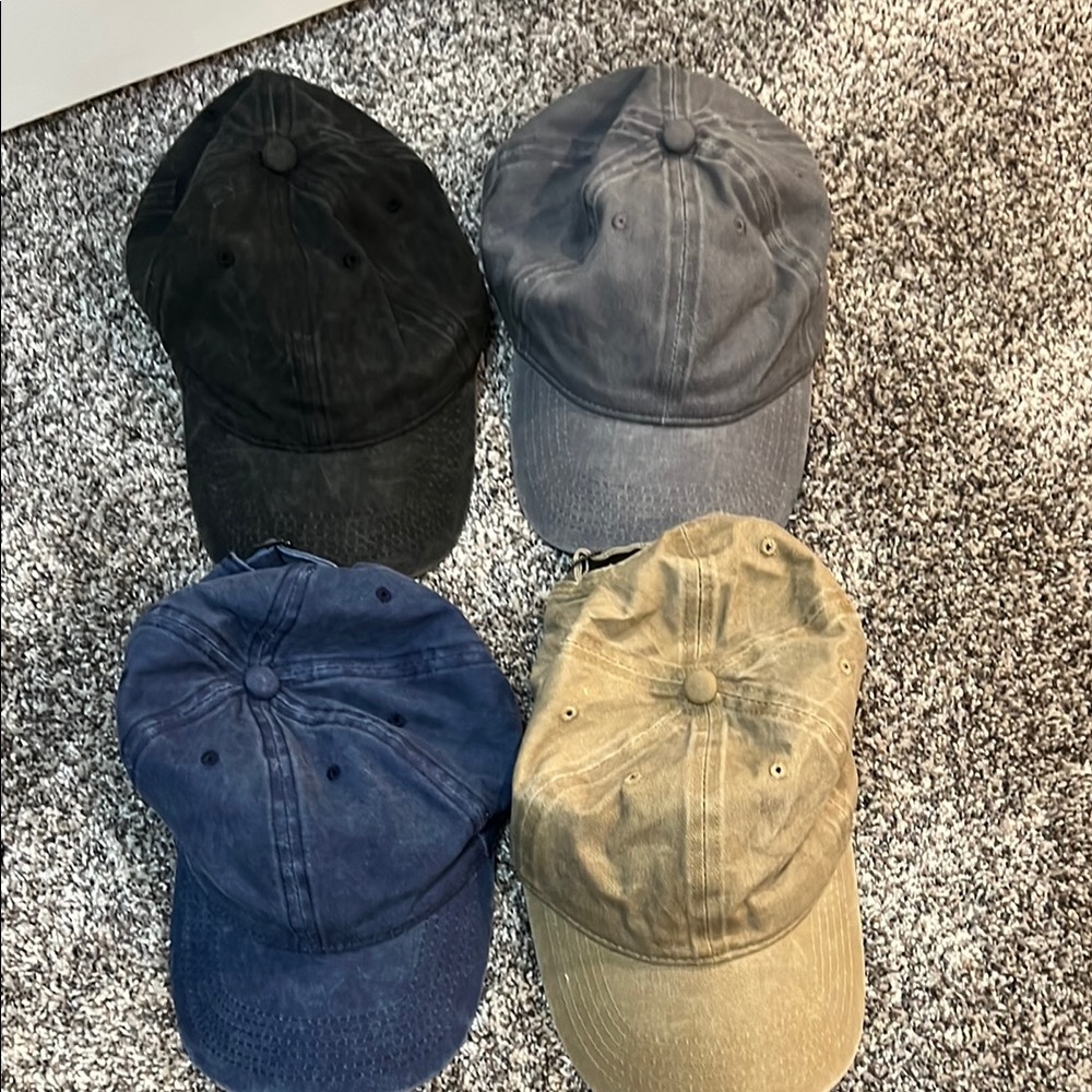 Classic Women's Baseball Cap Set - Black, Gray, Blue, Tan